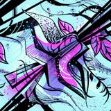 Modèle sans couture avec la fleur abstraite illustration de vecteur Modèle sans couture avec la fleur abstraite illustration de vecteur