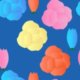 Modèle sans couture avec les fleurs sensibles de la guimauve illustration de vecteur Modèle sans couture avec les fleurs sensibles de la guimauve illustration de vecteur