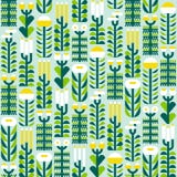 Modèle sans couture avec les herbes et les fleurs sauvages dans le style plat illustration libre de droits Modèle sans couture avec les herbes et les fleurs sauvages dans le style plat illustration libre de droits