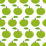 Modèle sans couture avec les pommes vertes illustration stock Modèle sans couture avec les pommes vertes illustration stock