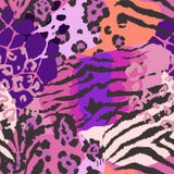 Modèle sans couture d'abrégé sur vecteur avec des motifs de peau d'animal illustration libre de droits Modèle sans couture d'abrégé sur vecteur avec des motifs de peau d'animal illustration libre de droits