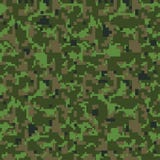 Modèle sans couture de camo de pixel vert Texture kaki militaire de camouflage illustration stock Modèle sans couture de camo de pixel vert Texture kaki militaire de camouflage illustration stock