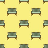 Modèle sans couture de griffonnage de sofa sur l'illustration jaune de vecteur de fond illustration de vecteur Modèle sans couture de griffonnage de sofa sur l'illustration jaune de vecteur de fond illustration de vecteur