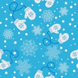 Modèle sans couture de Noël des mitaines et des flocons de neige sur le fond bleu Vecteur illustration de vecteur Modèle sans couture de Noël des mitaines et des flocons de neige sur le fond bleu Vecteur illustration de vecteur