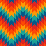 Modèle sans couture de style ethnique avec des lignes de chevron Fond d'ornamental de natifs américains Motif tribal Mosaïque col illustration stock Modèle sans couture de style ethnique avec des lignes de chevron Fond d'ornamental de natifs américains Motif tribal Mosaïque col illustration stock