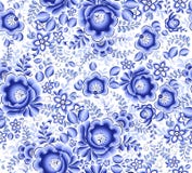 Modèle sans couture de vecteur floral bleu de textile illustration libre de droits Modèle sans couture de vecteur floral bleu de textile illustration libre de droits