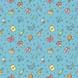 Modèle sans couture de vecteur multicolore de partie de joyeux anniversaire Conception minimalistic d'ensemble illustration de vecteur Modèle sans couture de vecteur multicolore de partie de joyeux anniversaire Conception minimalistic d'ensemble illustration de vecteur