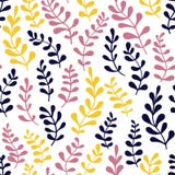 Modèle sans couture des branches décoratives avec des feuilles illustration stock Modèle sans couture des branches décoratives avec des feuilles illustration stock