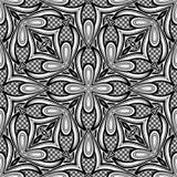 Modèle sans couture noir et blanc avec le motif de mosaïque illustration libre de droits Modèle sans couture noir et blanc avec le motif de mosaïque illustration libre de droits