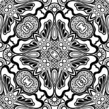 Modèle sans couture noir et blanc avec le motif de mosaïque illustration libre de droits Modèle sans couture noir et blanc avec le motif de mosaïque illustration libre de droits