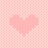 Modèle sans couture tricoté par rose avec le coeur Image stock Modèle sans couture tricoté par rose avec le coeur Image stock