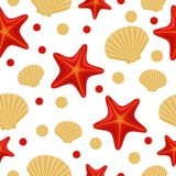 Modèle sous-marin sans couture de mer avec les étoiles de mer et la coquille Le fond abstrait de répétition, illustration colorée illustration libre de droits Modèle sous-marin sans couture de mer avec les étoiles de mer et la coquille Le fond abstrait de répétition, illustration colorée illustration libre de droits