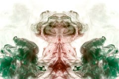 Modèle symétrique de couleur rouge vert-foncé et de Bourgogne sur un fond d'isolement blanc sous forme d'animal ou de fantôme mys illustration libre de droits Modèle symétrique de couleur rouge vert-foncé et de Bourgogne sur un fond d'isolement blanc sous forme d'animal ou de fantôme mys illustration libre de droits