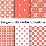 Modèles sans couture vivants de vecteur de couleur de corail Ensemble de milieux abstraits Couleur de corail vivante 2019 illustration de vecteur Modèles sans couture vivants de vecteur de couleur de corail Ensemble de milieux abstraits Couleur de corail vivante 2019 illustration de vecteur