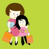 Moeder en Dochter vector illustratie Moeder en Dochter vector illustratie