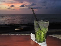 Mojito served at sunset royalty free stock photos Mojito served at sunset royalty free stock photos