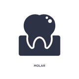 molar icon on white background. Simple element illustration from medical concept royalty free illustration molar icon on white background. Simple element illustration from medical concept royalty free illustration