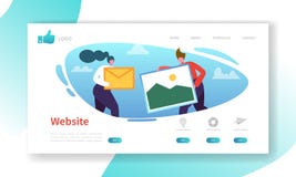 Molde da página da aterrissagem do desenvolvimento do Web site Disposição móvel da aplicação com caráteres lisos dos povos Fácil ilustração do vetor Molde da página da aterrissagem do desenvolvimento do Web site Disposição móvel da aplicação com caráteres lisos dos povos Fácil ilustração do vetor