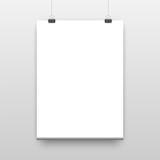 Molde do cartaz do vetor de uma folha de papel ilustração stock Molde do cartaz do vetor de uma folha de papel ilustração stock