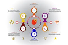 Molde do projeto do espaço temporal do infographics do vetor com etiqueta do papel 3D ilustração royalty free Molde do projeto do espaço temporal do infographics do vetor com etiqueta do papel 3D ilustração royalty free