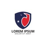 Molde do projeto do logotipo do protetor de Eagle ilustração do vetor Molde do projeto do logotipo do protetor de Eagle ilustração do vetor