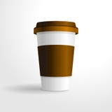 Molde realístico do vetor do copo de café, para sua zombaria do projeto acima ilustração do vetor Molde realístico do vetor do copo de café, para sua zombaria do projeto acima ilustração do vetor