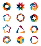Moldes do logotipo ajustados ilustração royalty free Moldes do logotipo ajustados ilustração royalty free