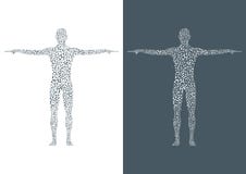 Molecola della struttura dell'uomo DNA del corpo umano del modello astratto illustrazione di stock Molecola della struttura dell'uomo DNA del corpo umano del modello astratto illustrazione di stock