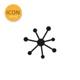 Molecule or connection icon isolated flat style. stock illustration Molecule or connection icon isolated flat style. stock illustration