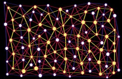 Molecules binding on the picture vector illustration Molecules binding on the picture vector illustration