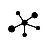 Molekulares Bondikonenvektorzeichen und -symbol lokalisiert auf weißem Hintergrund, molekulares Bondlogokonzept stock abbildung Molekulares Bondikonenvektorzeichen und -symbol lokalisiert auf weißem Hintergrund, molekulares Bondlogokonzept stock abbildung