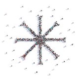 Molta gente forma il fiocco di neve, il natale, disegno del ` s dei bambini rappresentazione 3d illustrazione vettoriale Molta gente forma il fiocco di neve, il natale, disegno del ` s dei bambini rappresentazione 3d illustrazione vettoriale
