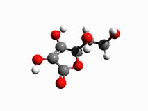 Molécule 3 (vitamine C) Image libre de droits