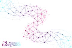 Molécule graphique colorée et communication de fond Lignes reliées avec des points Médecine, la science, conception de technologi Molécule graphique colorée et communication de fond Lignes reliées avec des points Médecine, la science, conception de technologi