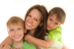 Mom And Children Royalty Free Stock Photography