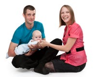 Mom And Dad With A Baby Royalty Free Stock Photography