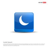 Mond-Ikone - Knopf des Blau-3d vektor abbildung Mond-Ikone - Knopf des Blau-3d vektor abbildung