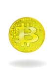 Moneda de Digitaces Cryptocurrency Moneda de oro con símbolo del bitcoin aislada Foto de archivo Moneda de Digitaces Cryptocurrency Moneda de oro con símbolo del bitcoin aislada Foto de archivo