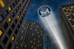 Monero cryptocurrency, anonymous payment open source privacy payment coin stock images Monero cryptocurrency, anonymous payment open source privacy payment coin stock images