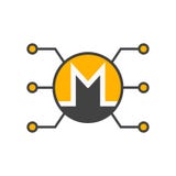 Monero icon vector sign and symbol isolated on white background, Monero logo concept stock illustration Monero icon vector sign and symbol isolated on white background, Monero logo concept stock illustration