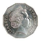 Moneta mezza del dollaro australiano immagine stock libera da diritti Moneta mezza del dollaro australiano immagine stock libera da diritti