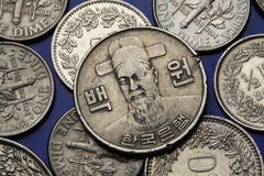 Monety Południowy Korea Monety Południowy Korea