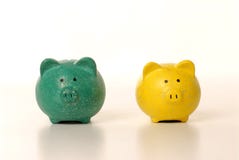 Money And Piggy Bank Royalty Free Stock Photography