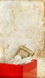 Money In Red Gift Box With Grungy Texture Royalty Free Stock Photography Money In Red Gift Box With Grungy Texture Royalty Free Stock Photography