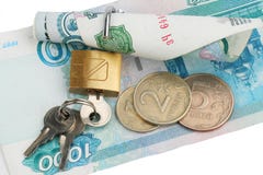 Money Locked On Lock Stock Images