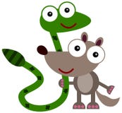 Mongoose S Enemy And Friend Stock Images