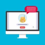 Moniteur ou tous dans une conception plate de PC avec le signe sous la forme et fausse icône de bot de causerie sur l'illustratio illustration stock Moniteur ou tous dans une conception plate de PC avec le signe sous la forme et fausse icône de bot de causerie sur l'illustratio illustration stock