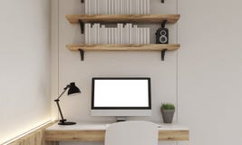 Moniteur sur le bureau Image stock