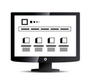 Monitor en plaats voor informatiebrochure Royalty-vrije Stock Foto's Monitor en plaats voor informatiebrochure Royalty-vrije Stock Foto's