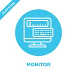 monitor icon vector from accessibility collection. Thin line monitor outline icon vector illustration. Linear symbol for use on vector illustration monitor icon vector from accessibility collection. Thin line monitor outline icon vector illustration. Linear symbol for use on vector illustration